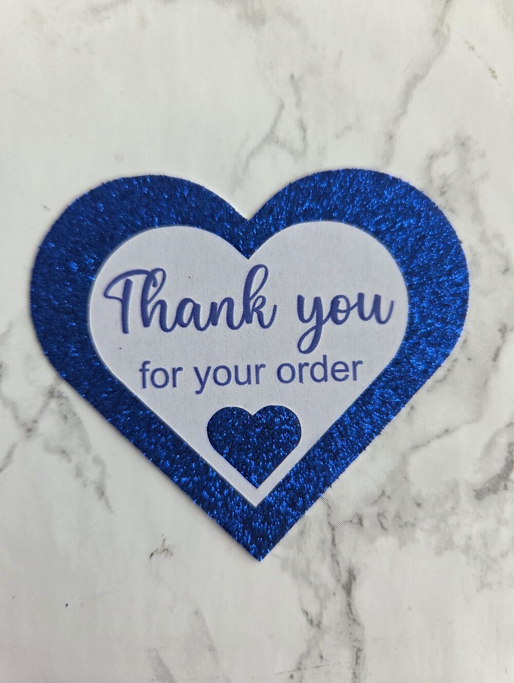 Heart Glitter Thank You Cards 40 - Picture 3 of 7